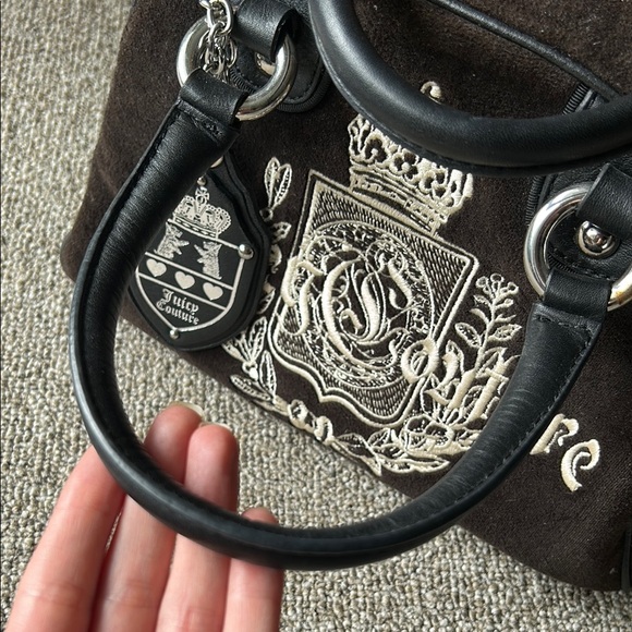Juicy Couture Black Satchel with Regal Crest Design - Picture 2 of 9